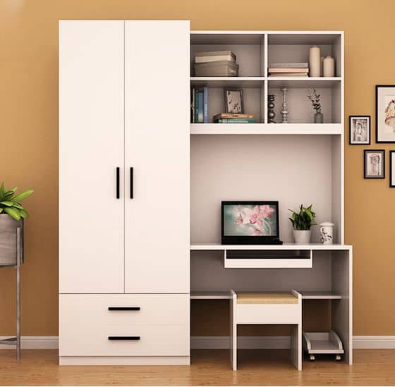 Mẫu tủ quần áo kết hợp bàn học đa năng 3 trong 1 